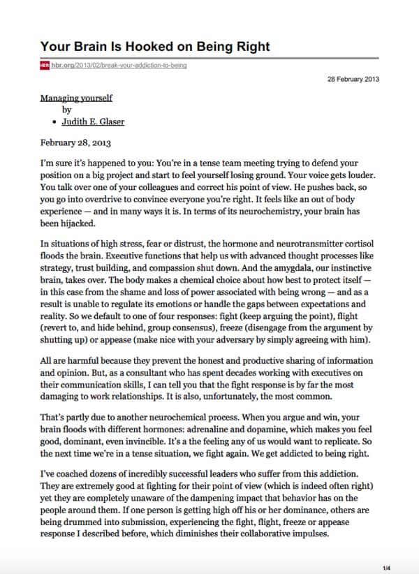 06 hbr.org-Your Brain Is Hooked on Being Right
